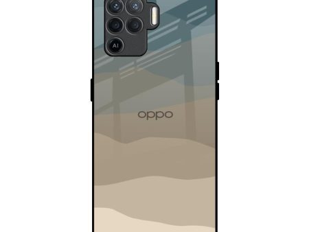 Abstract Mountain Pattern Glass Case for Oppo F19 Pro Sale