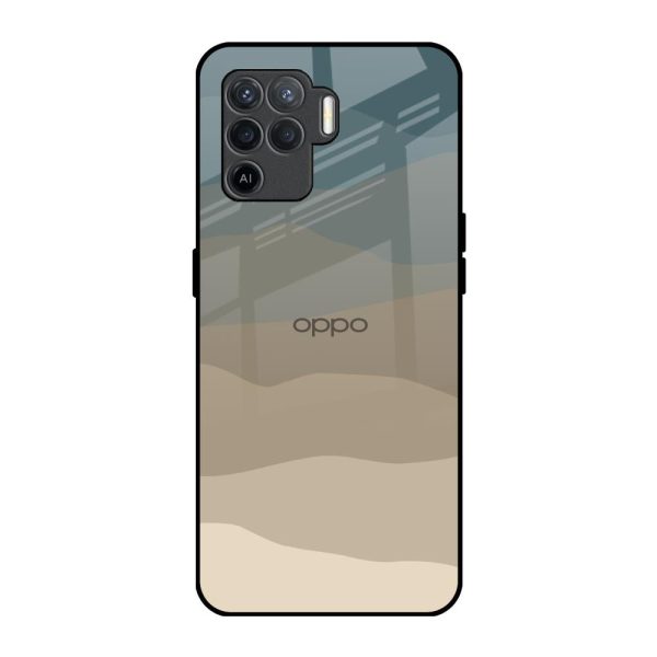 Abstract Mountain Pattern Glass Case for Oppo F19 Pro Sale