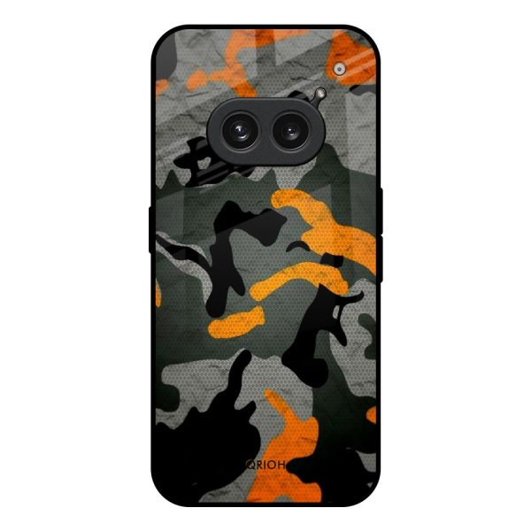 Camouflage Orange Glass Case For Nothing Phone 2a Plus For Sale