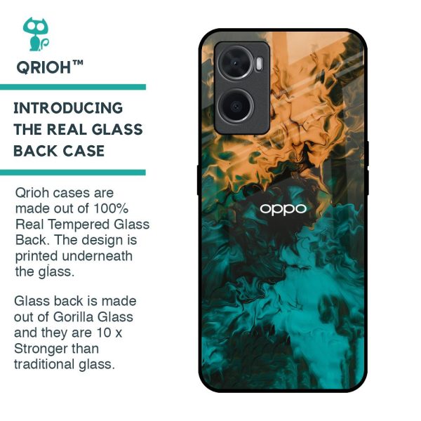 Watercolor Wave Glass Case for Oppo A36 Hot on Sale