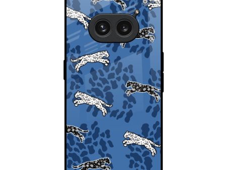 Blue Cheetah Glass Case for Nothing Phone 2a 5G Hot on Sale