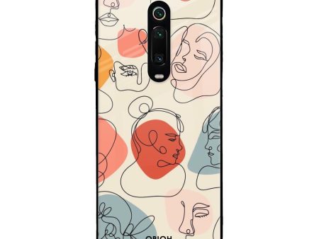 Abstract Faces Glass Case for Xiaomi Redmi K20 Online