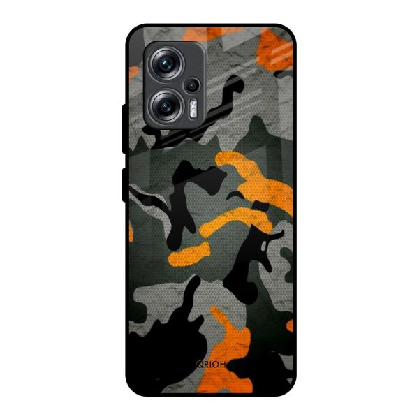 Camouflage Orange Glass Case For Redmi K50i 5G Online now