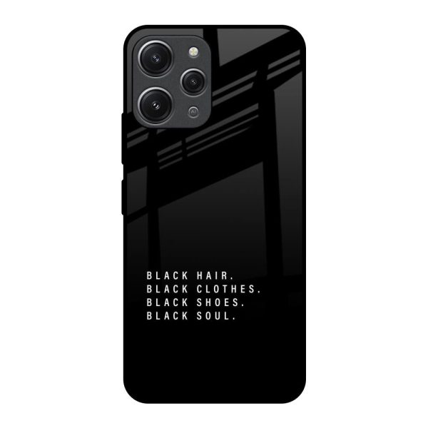 Black Soul Glass Case for Redmi 12 Online