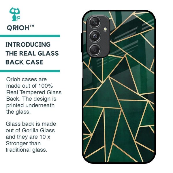 Abstract Green Glass Case For Samsung Galaxy M34 5G Fashion