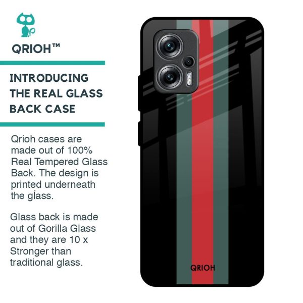 Vertical Stripes Glass Case for Redmi K50i 5G Cheap