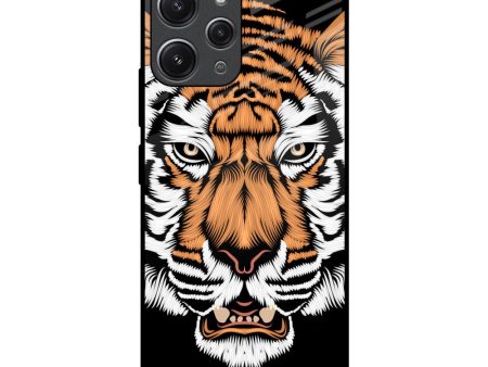 Angry Tiger Glass Case For Redmi 12 For Sale