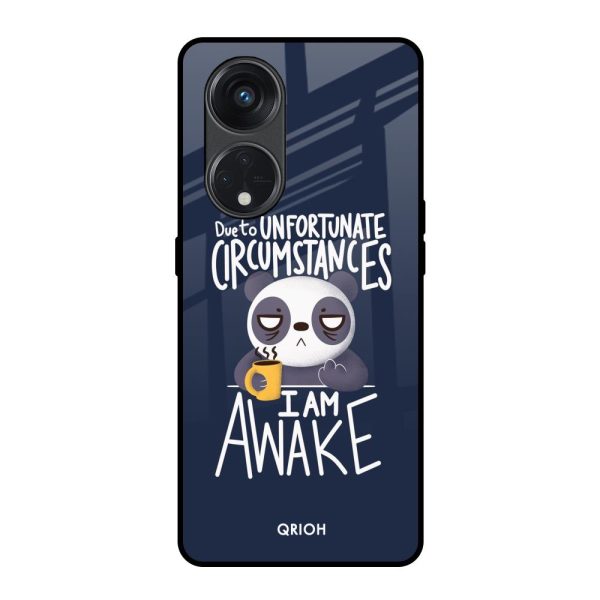 Struggling Panda Glass Case for Oppo Reno8T 5G Online Hot Sale