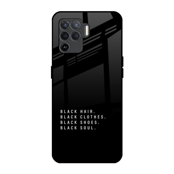 Black Soul Glass Case for Oppo F19 Pro For Sale