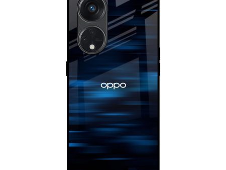 Blue Rough Abstract Glass Case for Oppo Reno8T 5G Discount