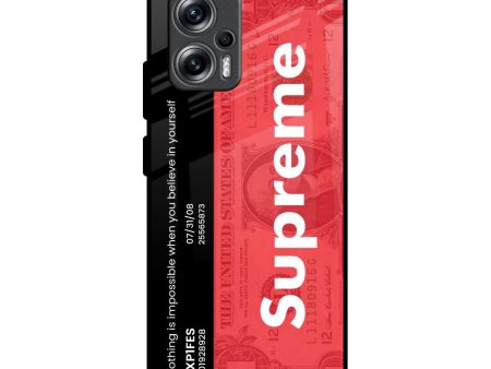 Supreme Ticket Glass Case for Redmi K50i 5G Fashion