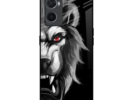 Wild Lion Glass Case for Oppo A96 on Sale