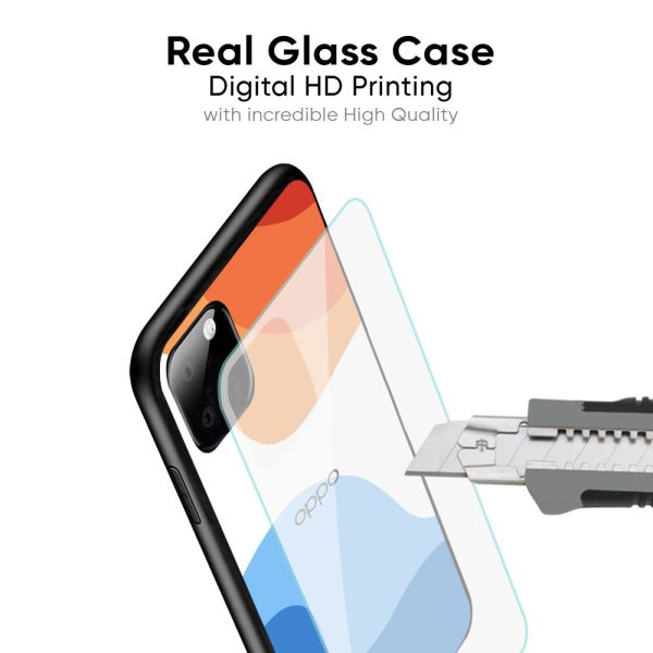 Wavy Color Pattern Glass Case for Oppo A36 For Discount