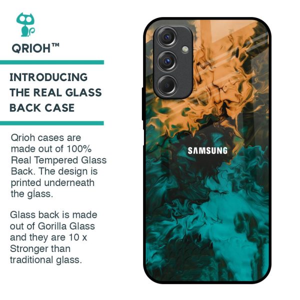 Watercolor Wave Glass Case for Samsung Galaxy F34 5G Sale