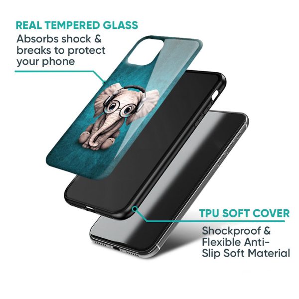 Adorable Baby Elephant Glass Case For Oppo F19 Pro Discount