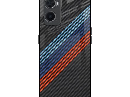 Carbon Inspired Glass Case for Oppo A96 Fashion