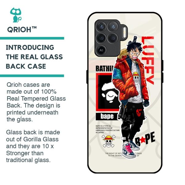 Bape Luffy Glass Case for Oppo F19 Pro Hot on Sale