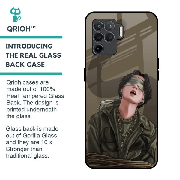 Blind Fold Glass Case for Oppo F19 Pro Online now