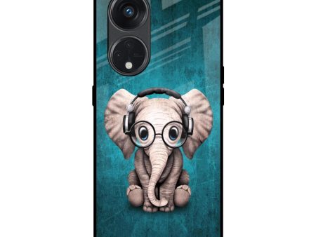 Adorable Baby Elephant Glass Case For Oppo Reno8T 5G Sale