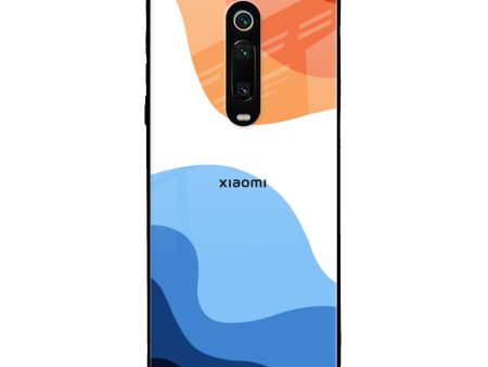 Wavy Color Pattern Glass Case for Xiaomi Redmi K20 For Cheap