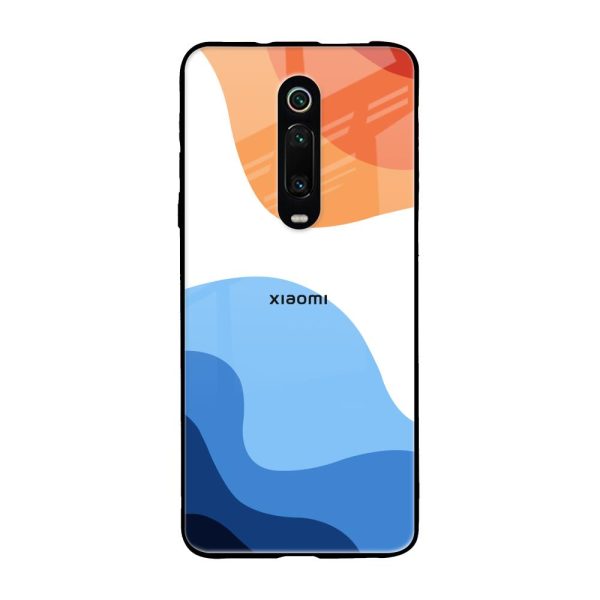 Wavy Color Pattern Glass Case for Xiaomi Redmi K20 For Cheap