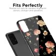 Black Spring Floral Glass Case for Xiaomi Redmi K20 on Sale