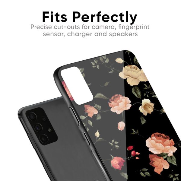 Black Spring Floral Glass Case for Xiaomi Redmi K20 on Sale