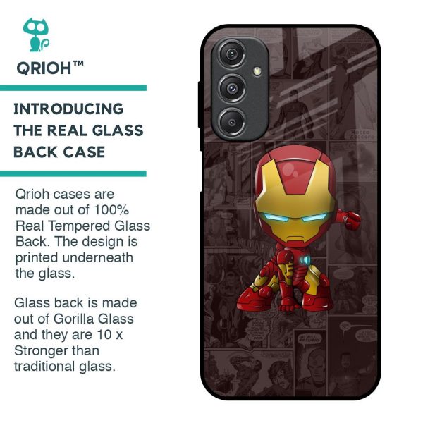 Angry Baby Super Hero Glass Case for Samsung Galaxy M34 5G For Sale