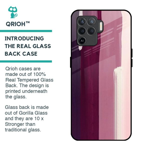 Brush Stroke Art Glass Case for Oppo F19 Pro For Discount