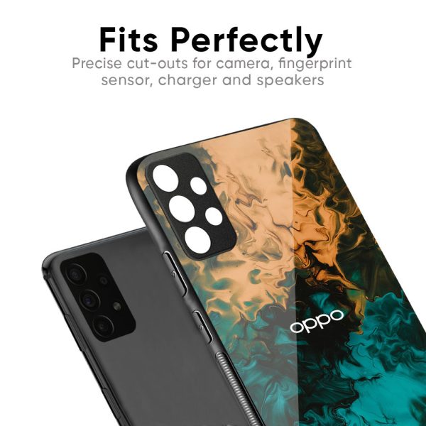 Watercolor Wave Glass Case for Oppo Reno8T 5G Cheap