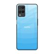 Wavy Blue Pattern Glass Case for Realme 8 For Cheap