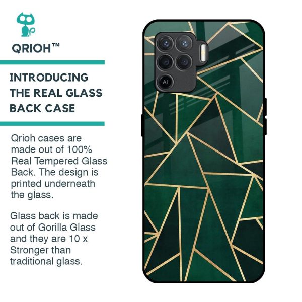 Abstract Green Glass Case For Oppo F19 Pro Sale