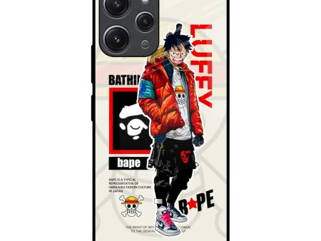 Bape Luffy Glass Case for Redmi 12 For Discount