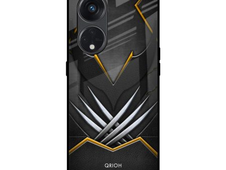 Black Warrior Glass Case for Oppo Reno8T 5G Online Sale