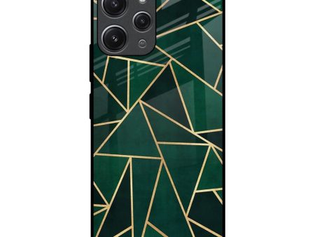 Abstract Green Glass Case For Redmi 12 Discount