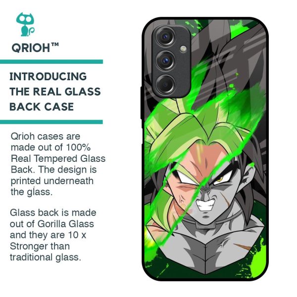 Anime Green Splash Glass Case for Samsung Galaxy F34 5G Supply