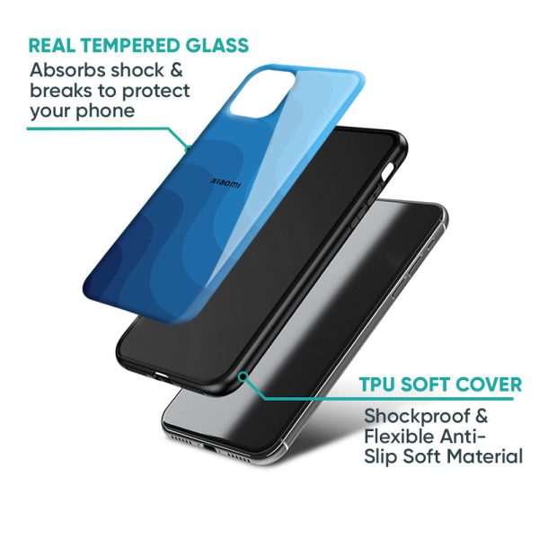 Blue Wave Abstract Glass Case for Xiaomi Redmi K20 For Discount