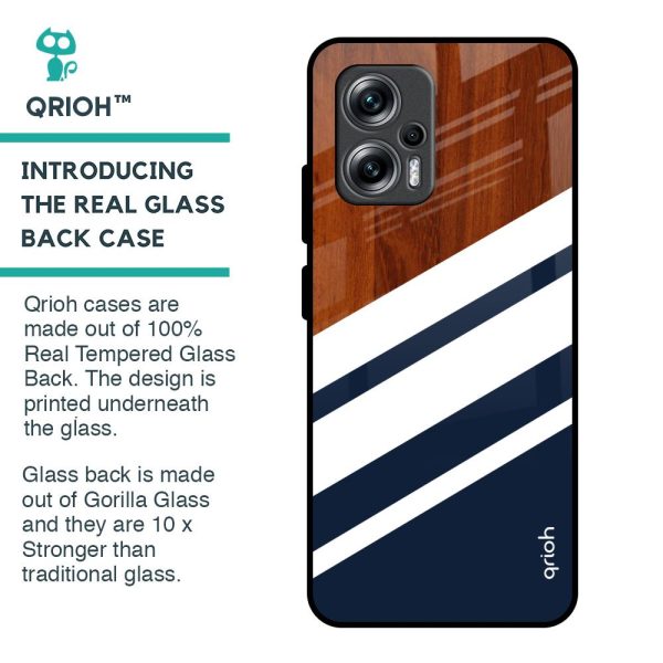 Bold Stripes Glass Case for Redmi K50i 5G on Sale