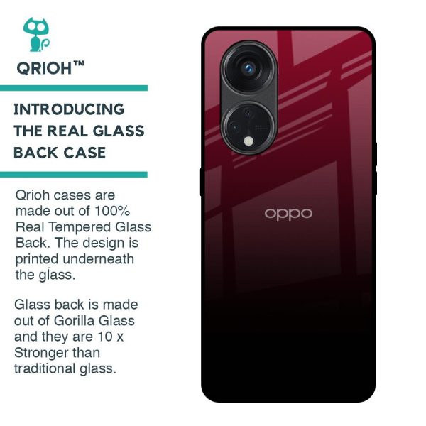 Wine Red Glass Case For Oppo Reno8T 5G Sale