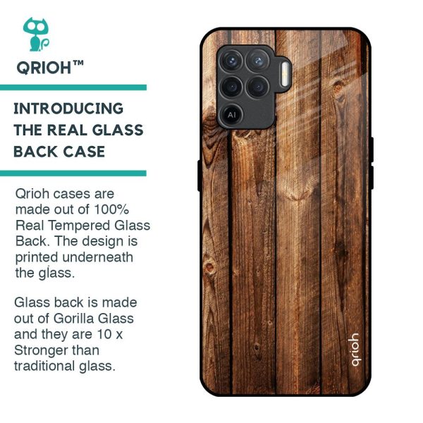 Timber Printed Glass Case for Oppo F19 Pro Cheap