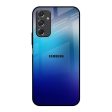 Blue Rhombus Pattern Glass Case for Samsung Galaxy F34 5G For Cheap