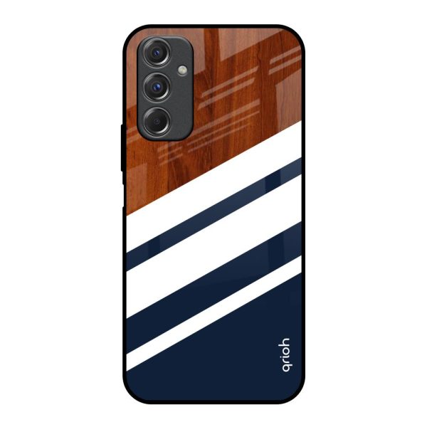 Bold Stripes Glass Case for Samsung Galaxy F34 5G For Cheap