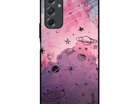 Space Doodles Glass Case for Samsung Galaxy F34 5G For Discount