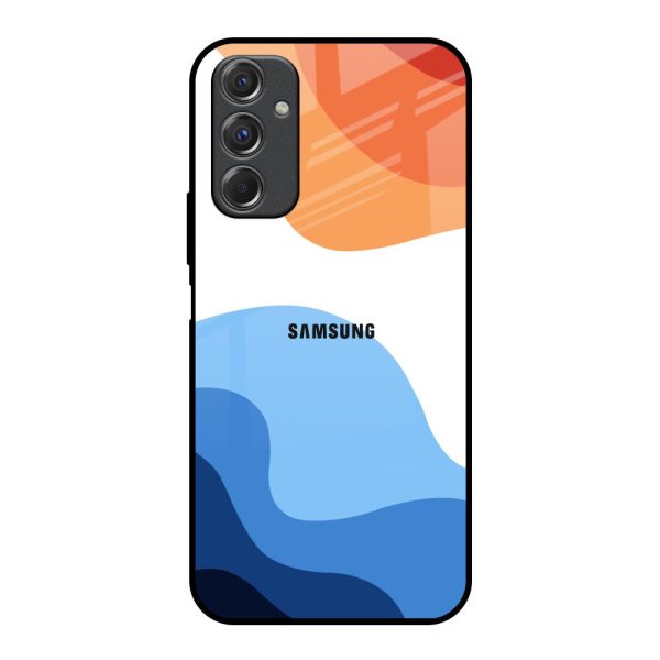 Wavy Color Pattern Glass Case for Samsung Galaxy F34 5G Online Sale