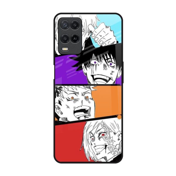 Anime Sketch Glass Case for Realme 8 For Sale