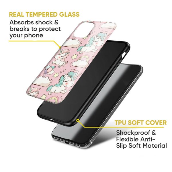 Balloon Unicorn Glass case for Oppo Reno8T 5G Online now