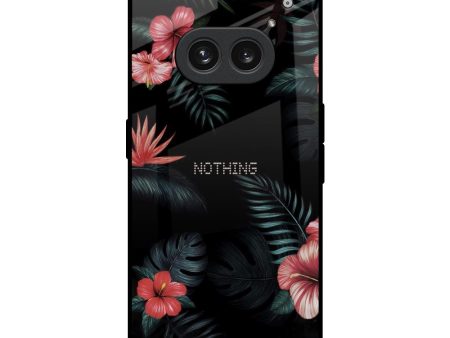 Tropical Art Flower Glass Case for Nothing Phone 2a 5G Online now