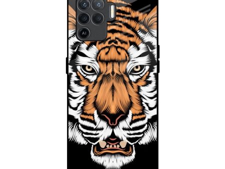 Angry Tiger Glass Case For Oppo F19 Pro Online Hot Sale