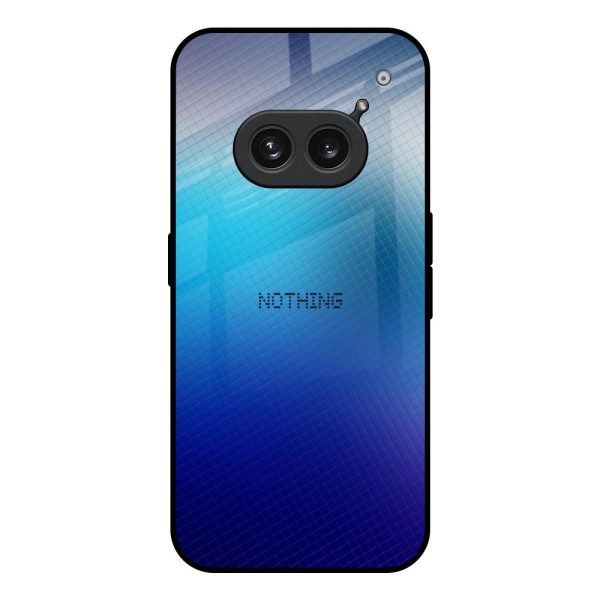 Blue Rhombus Pattern Glass Case for Nothing Phone 2a Plus Online Hot Sale