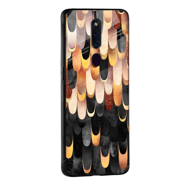 Bronze Abstract Glass Case for Oppo F19 Pro Online Sale